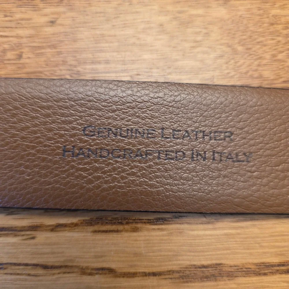 Size 42‎ Genuine Italian Leather Men's Dress Belt Brogue Wingtip Detail 48